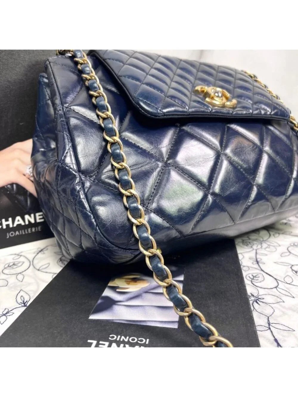 Chanel Quilted Chain Shoulder Bag Lambskin